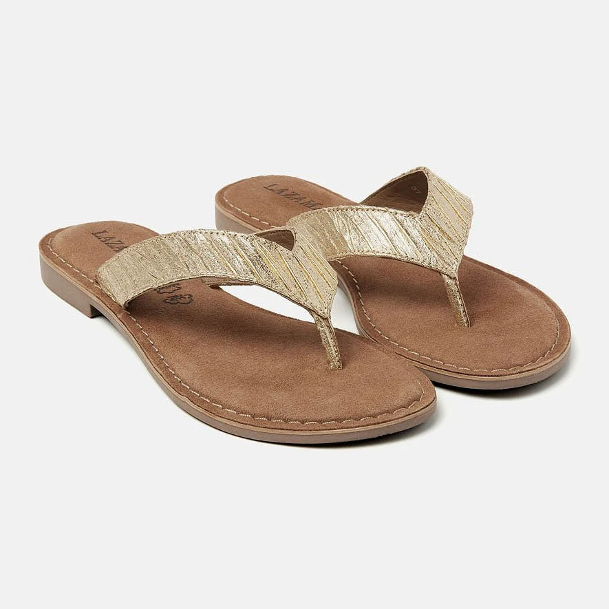 Roxy gold weave flip flop - Image 3