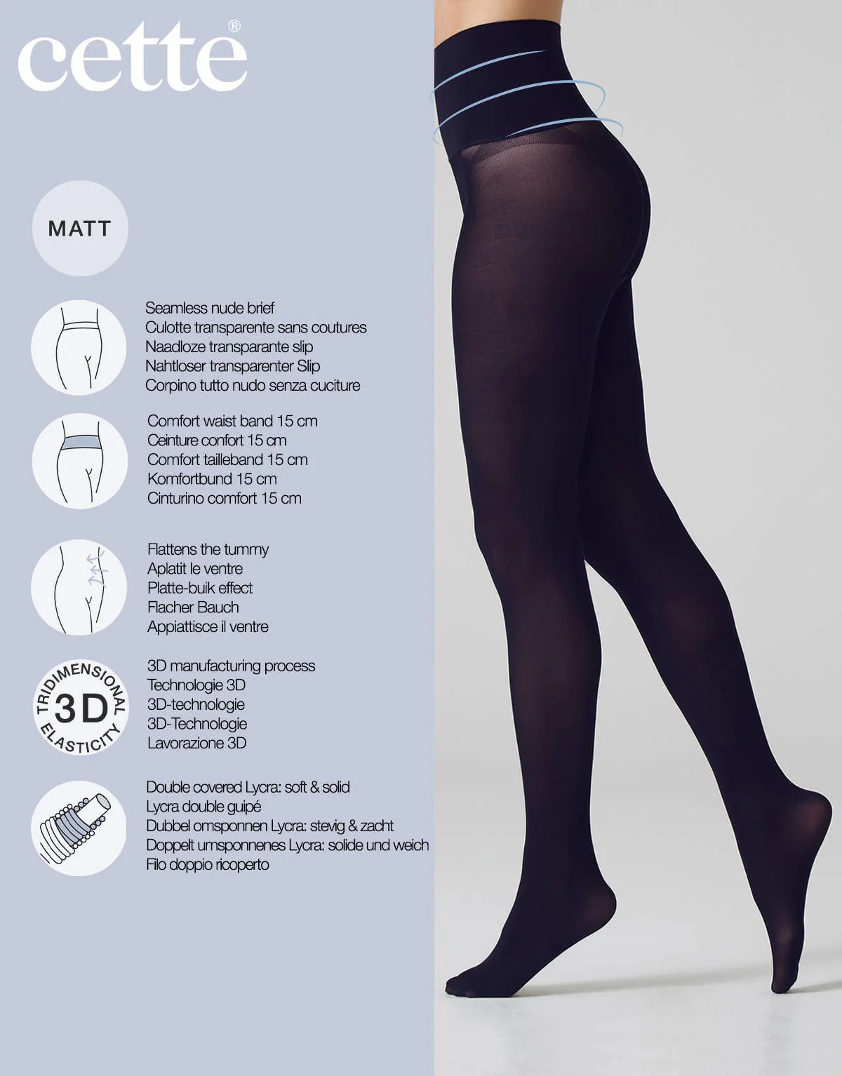 Seamless Black Tights 50 denier - Image 4