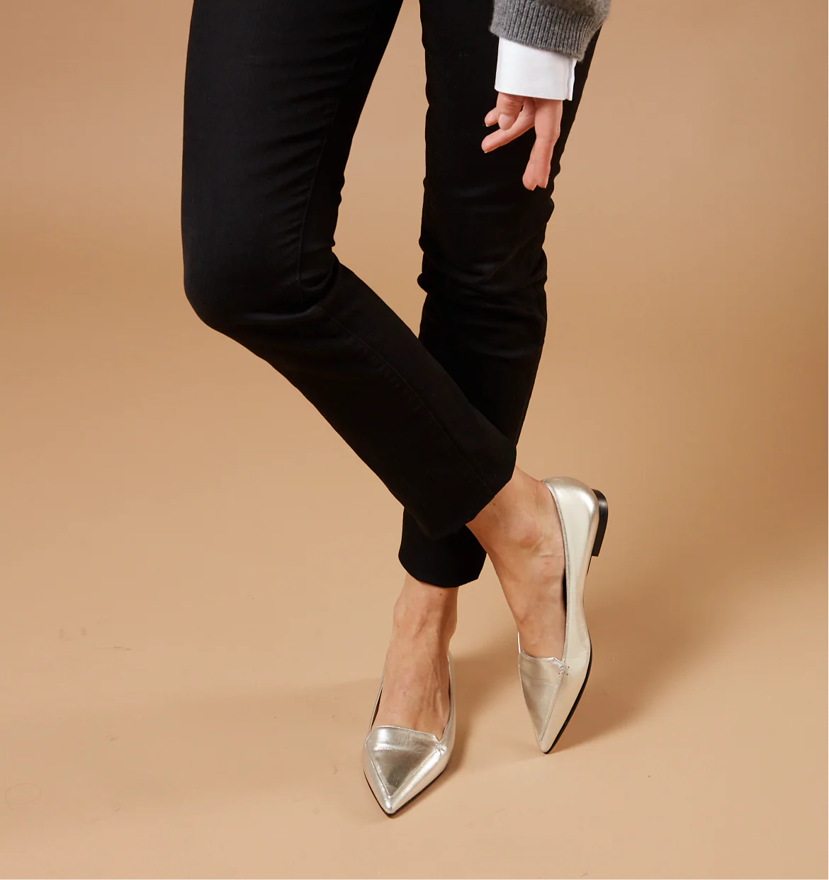 Izzy Silver Winter Flats - Image 2