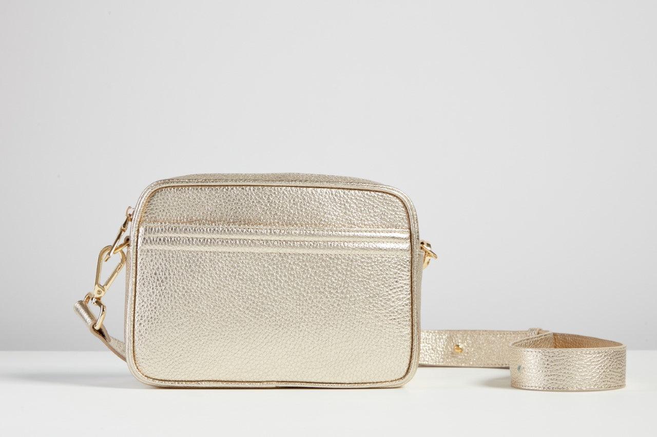 Sophia II Gold Metallic Crossbody Bag - Image 3