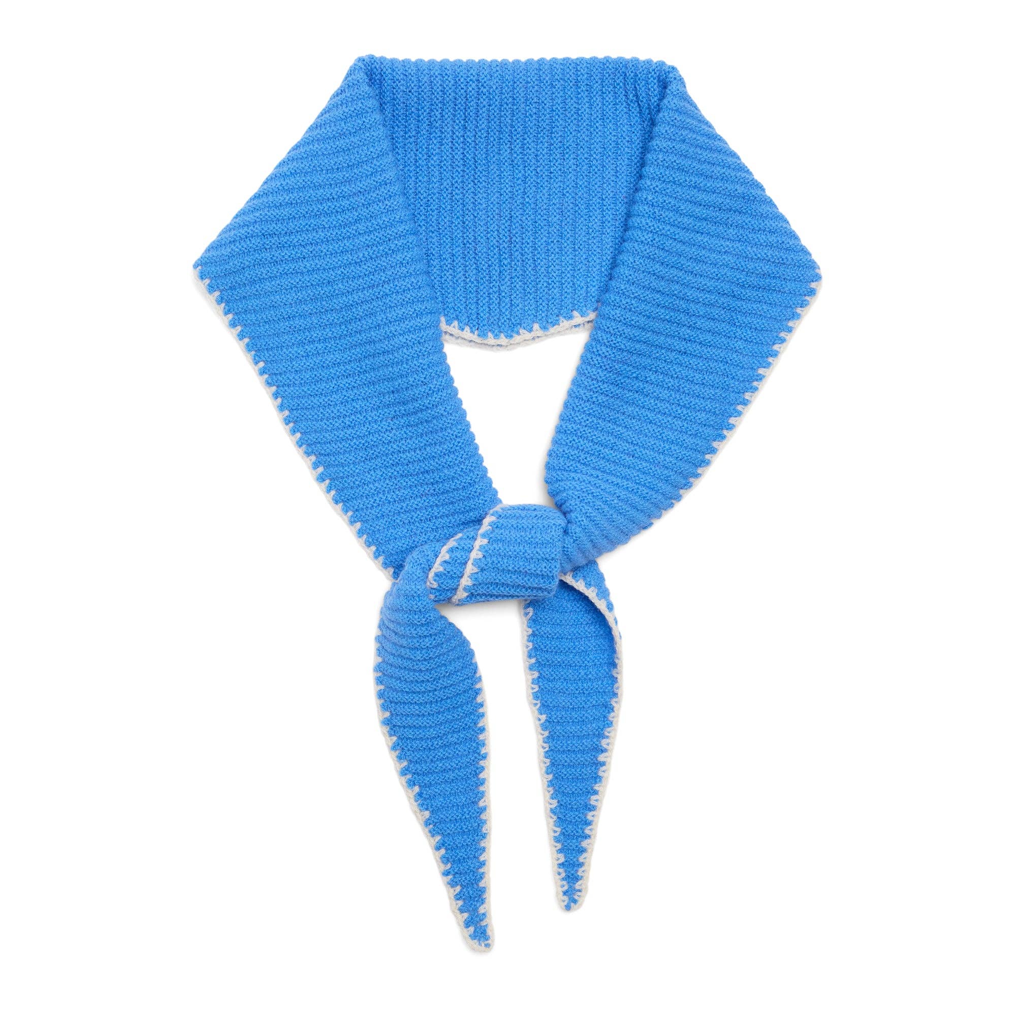 Cornflower Blue skinny stitch scarf