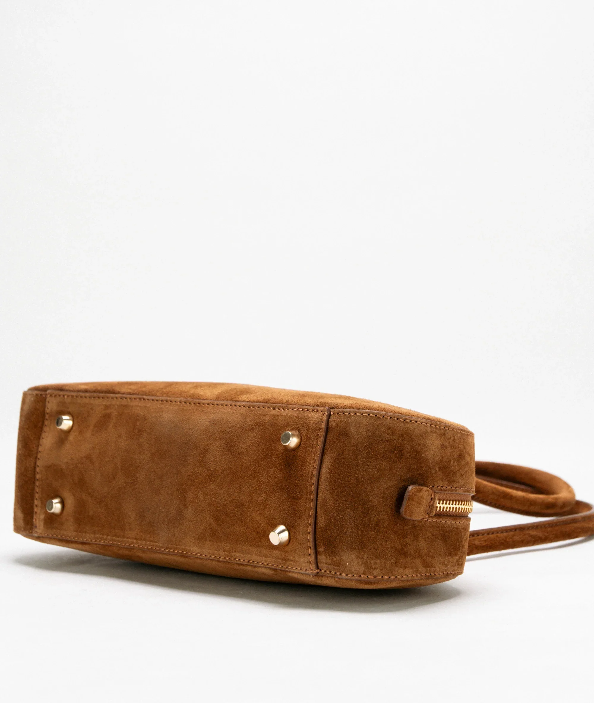 Cognac suede shoulder bag - Image 5